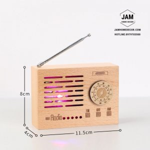 Mô hình radio gỗ trang trí có nhạc